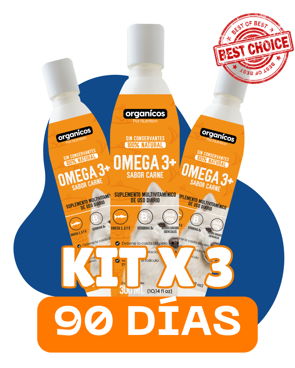 Omega 3+ Sabor Carne 300 ml | Suplemento Multivitamínico