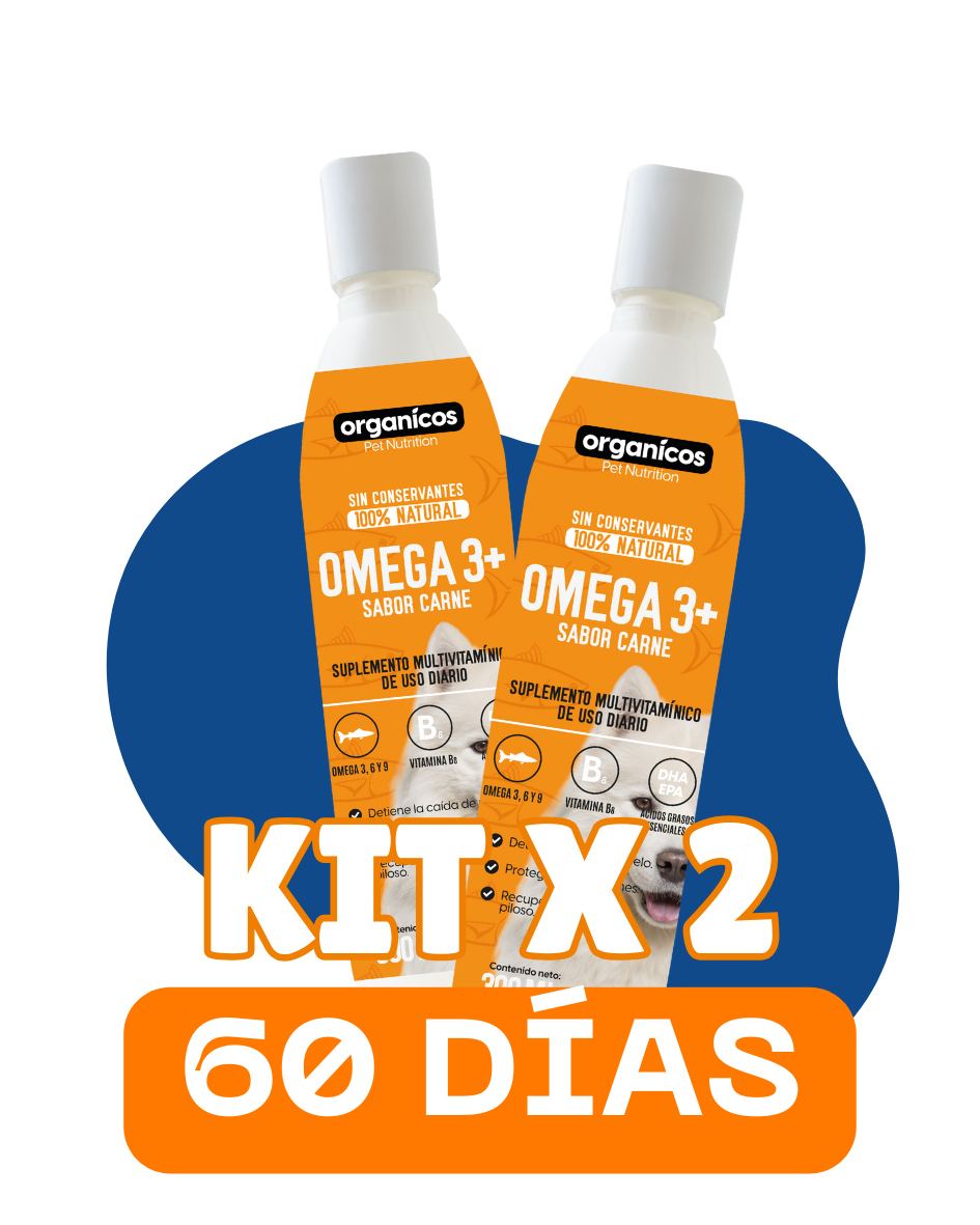 KIT X 2 Omega 3+ Sabor Carne 300 ml | 60 Días