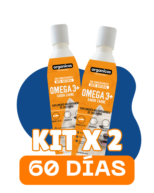 KIT X 2 Omega 3+ Sabor Carne 300 ml | 60 Días